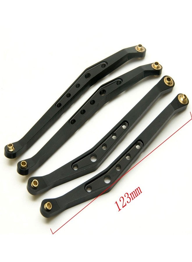 Que-T 8 Pcs Aluminum Linkage Rod Arm Set/Upper and Lower Suspension Links Set of 8 for 1/10 Axial Wraith 90018 RC Truck (Black, Type A) - Image 3